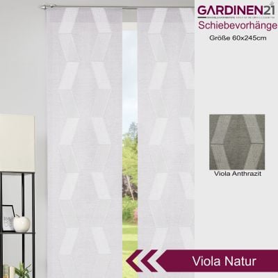 Schiebegardine Viola 60x245 cm