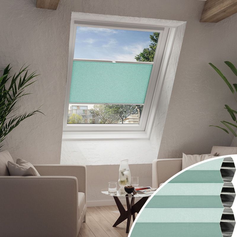 Dachfenster Plissee Canzo Blackout Mint