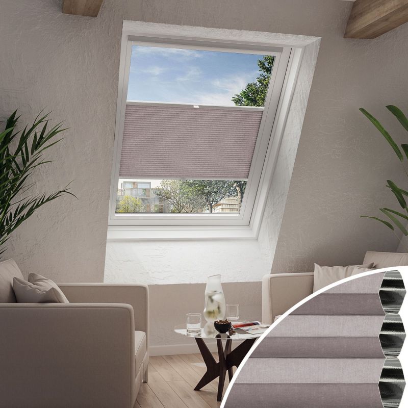 Dachfenster Plissee Canzo Blackout Sand