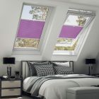 Dachfenster Plissee Classico Pearl Violett